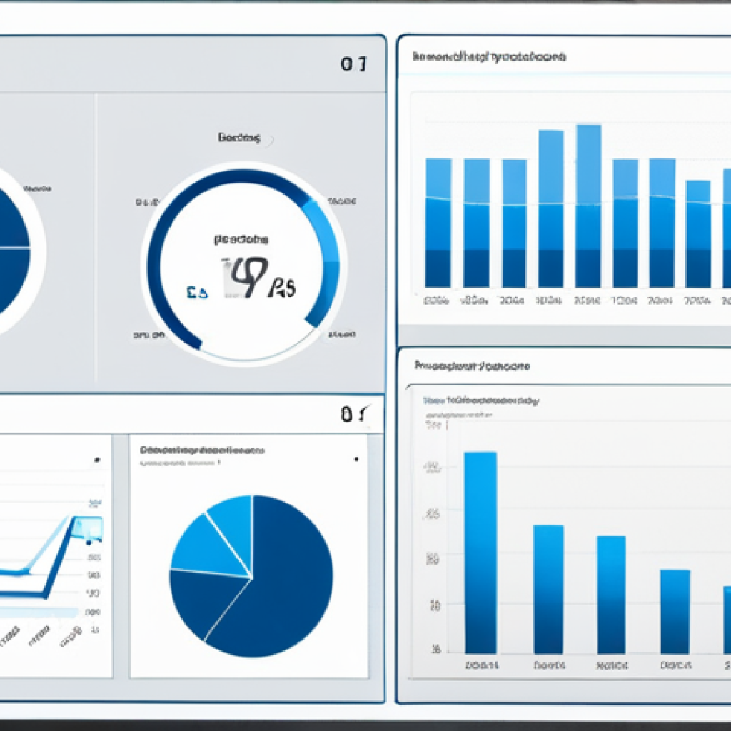 복잡한 자료의 시각화를 통한 이해 증진 방법 - Business Analytics Dashboard**
"A modern business intelligence dashboard displaying key performance...