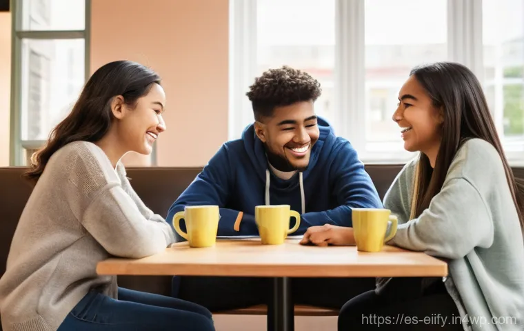 복잡한 주제 학습을 위한 그룹 스터디 활용 전략 - **Prompt:** A dynamic scene featuring three young adults, one male and two females, working together...