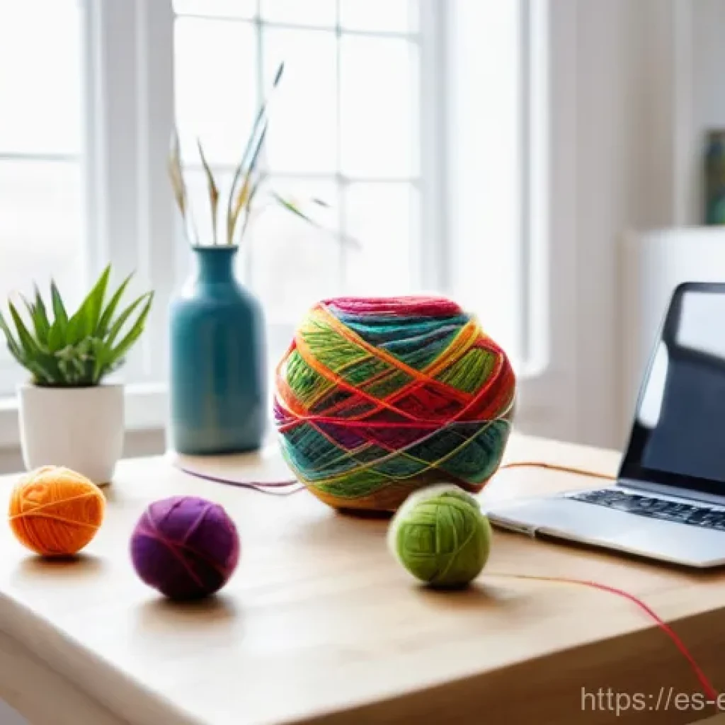 복잡한 주제를 효과적으로 정리하는 블로그 글쓰기 - **Prompt:** A modern home office with a person, appearing as a content creator or blogger, sitting a...