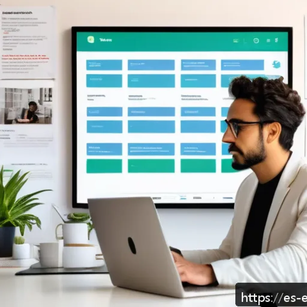 복잡한 주제에 대한 자주 묻는 질문 FAQ 작성하기 - A modern digital workspace scene showing a Spanish-speaking content creator analyzing real user sear...