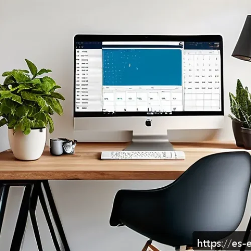 Home 30 복잡한 주제 학습을 위한 시간 관리 전략 - A modern, cozy home office setup bathed in natural morning light, featuring a neatly organized desk ...